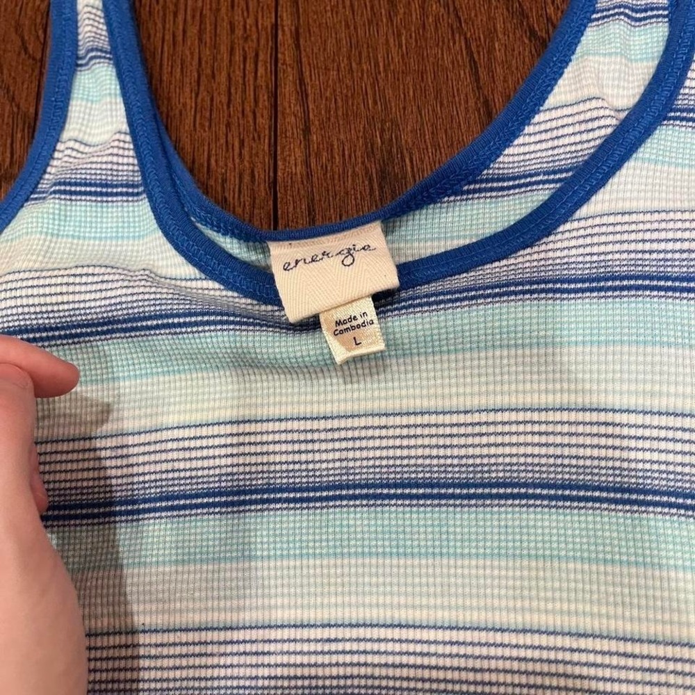 🧁y2k blue striped tank large - Picture 4 of 8